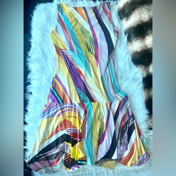 Jus D’Orange Paris Stained Glass Riot Ruched Front Sundress! Sz S! - Picture 4 of 4